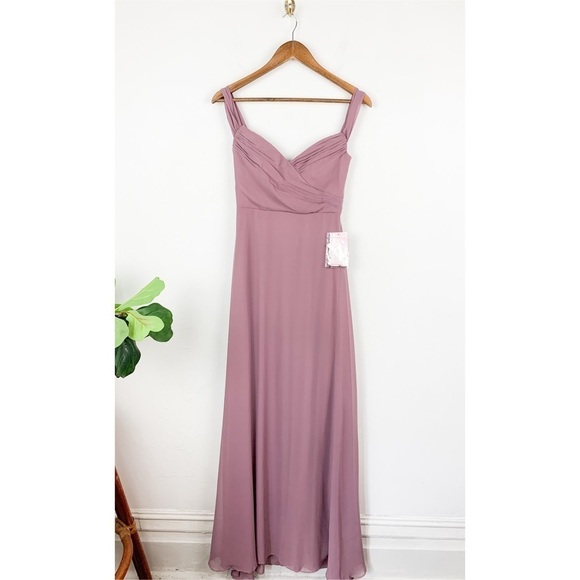 NWT Birdy Grey Spence Chiffon Bridesmaids Dress in Dark Mauve Sz XS - Picture 3 of 10